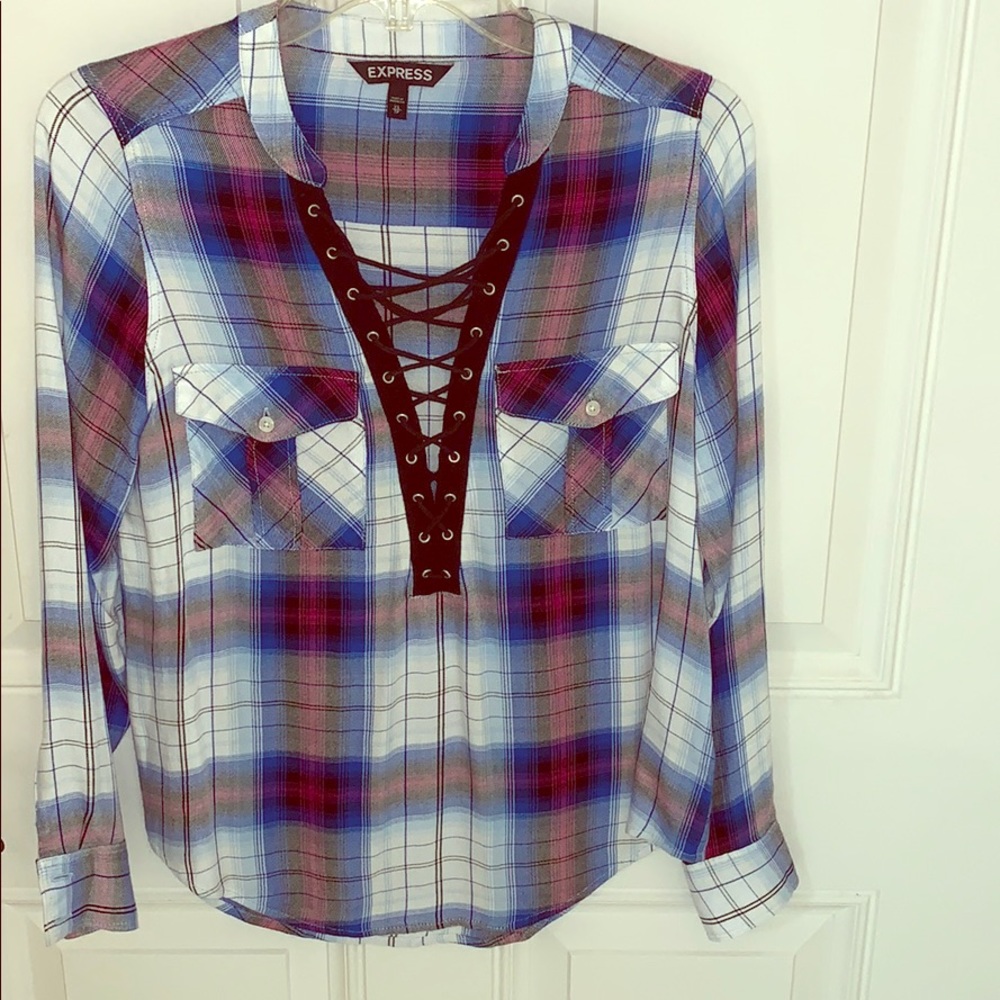 LONG SLEEVE FLANNEL SHIRT FROM EXPRESS SIZE  XS